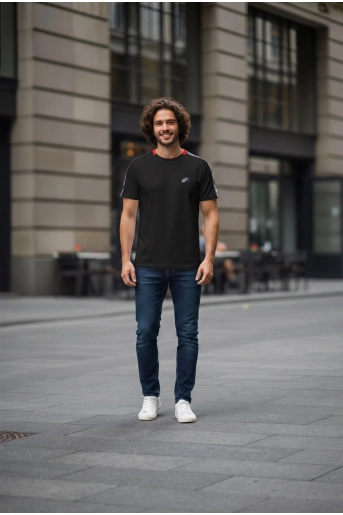 T-shirt men black technical  - 1 (2)