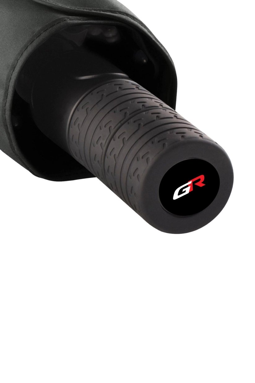 GR Pocket Tyre Umbrella – tyre-shaped handle detail