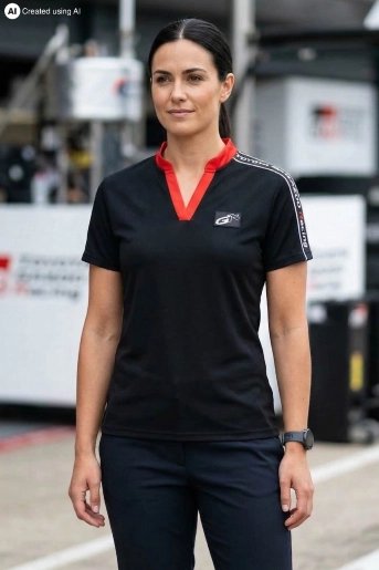 Poloshirt women black technical - 1 (2)