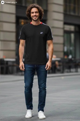 T-shirt men black technical  - 1 (2)