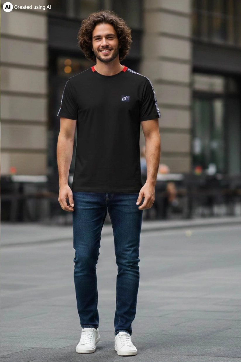 TGR BLACK TECHNICAL T-SHIRT MAN