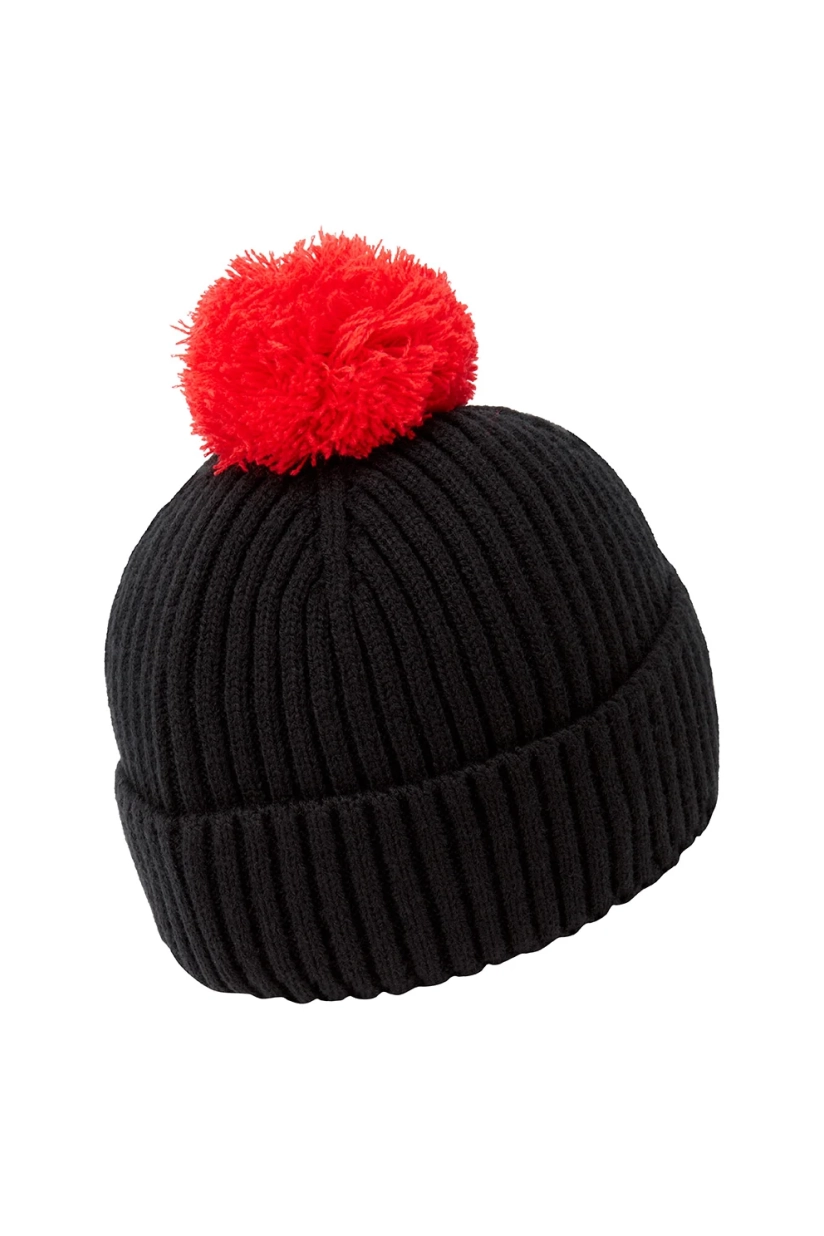 TGr KNITTED BOBBLE BEANIE