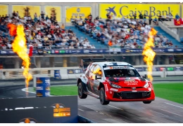 Katsuta and TGR-WRT claim early lead in spectacular stadium start
